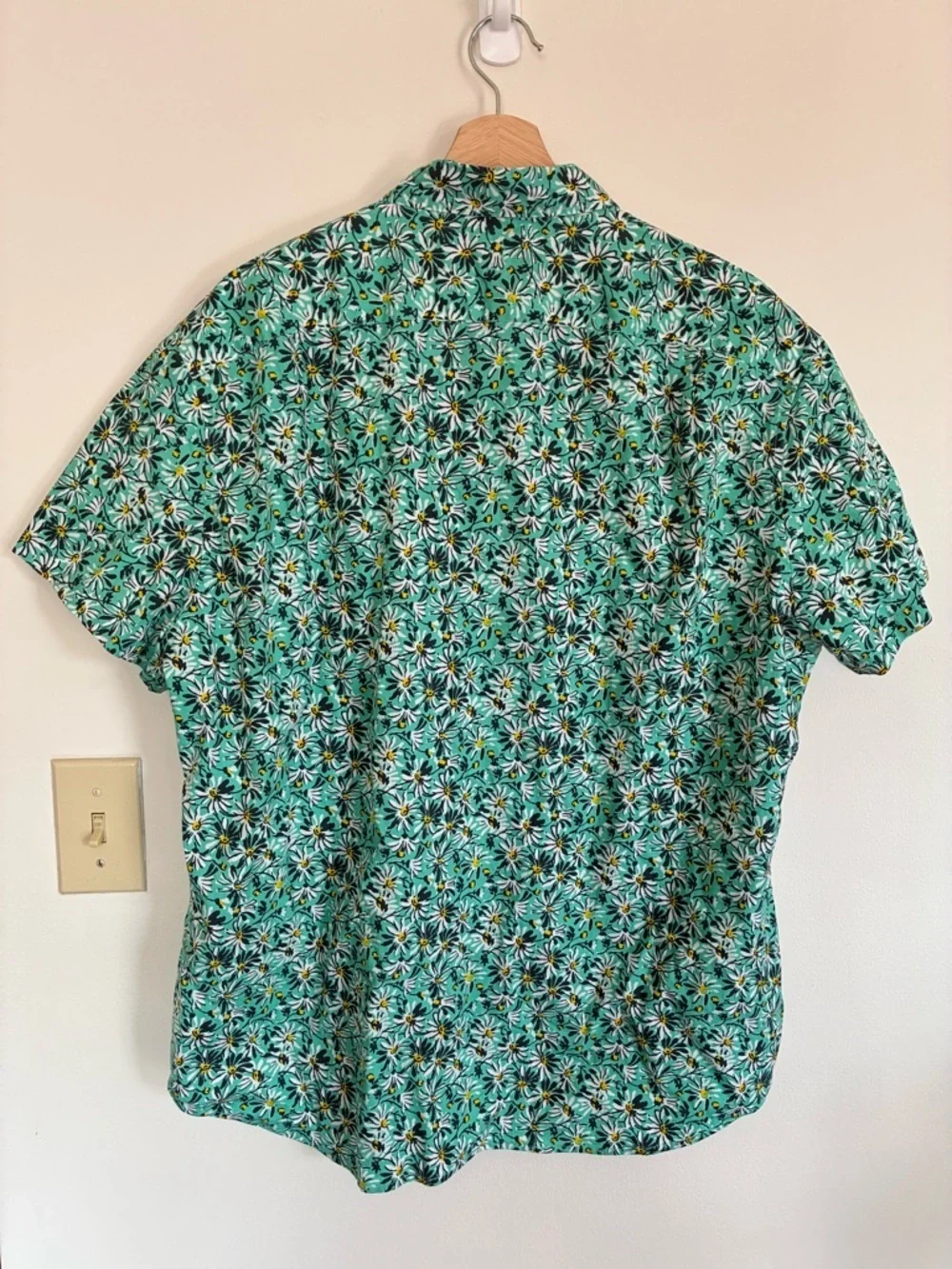 J Crew Floral Hawaiian Men Flex Washed Slim Short Sleeve XL NEW